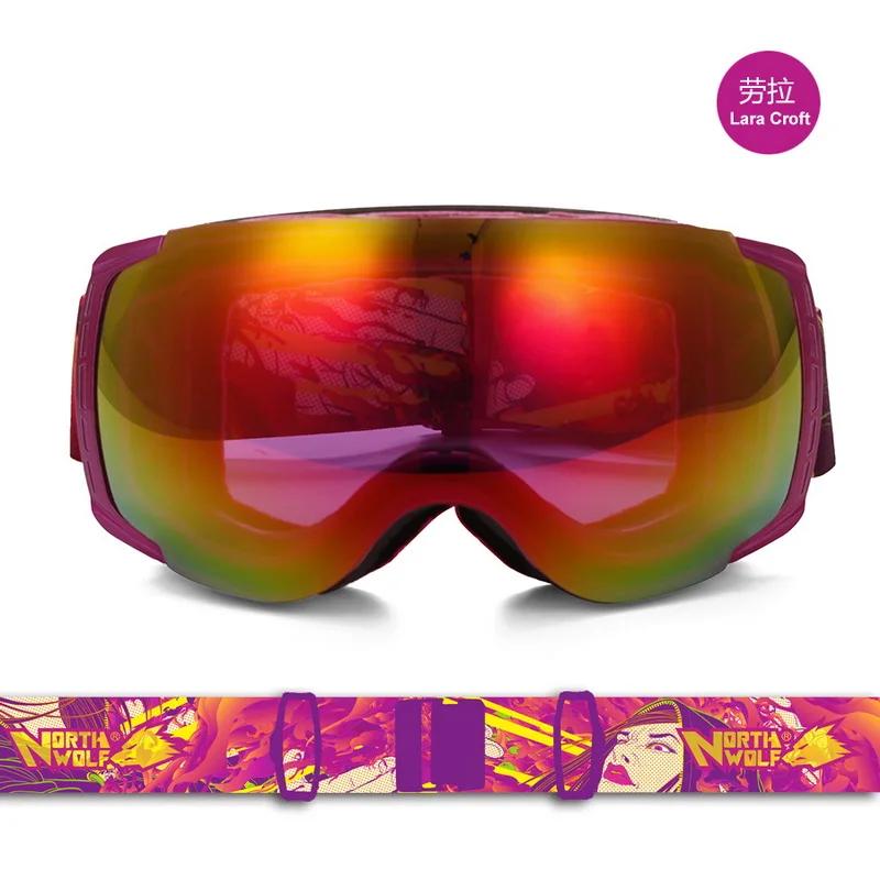 UV400 이중 안개 스키 고글 이중 안개 방지, 스노우 스키 스노우 보드 모토크로스 고글 스키 마스크 또는 안경 인기 판매
